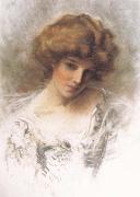 George gibbs Woman in Lace oil painting picture wholesale